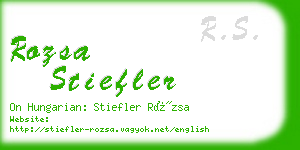 rozsa stiefler business card